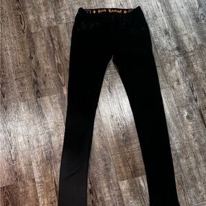 Rock Revival Women’s Black Skinny Jeans with Branded Waistband